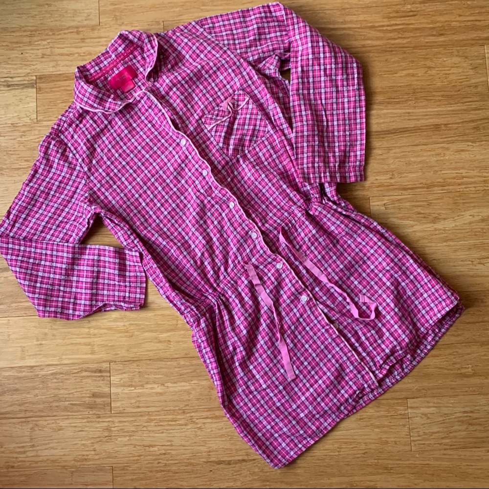 Victoria’s Secret plaid shimmery nightshirt